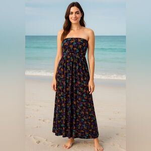 LuLaRoe XS Multicolor Abstract Print – Wear as Skirt or Strapless Dress NWT